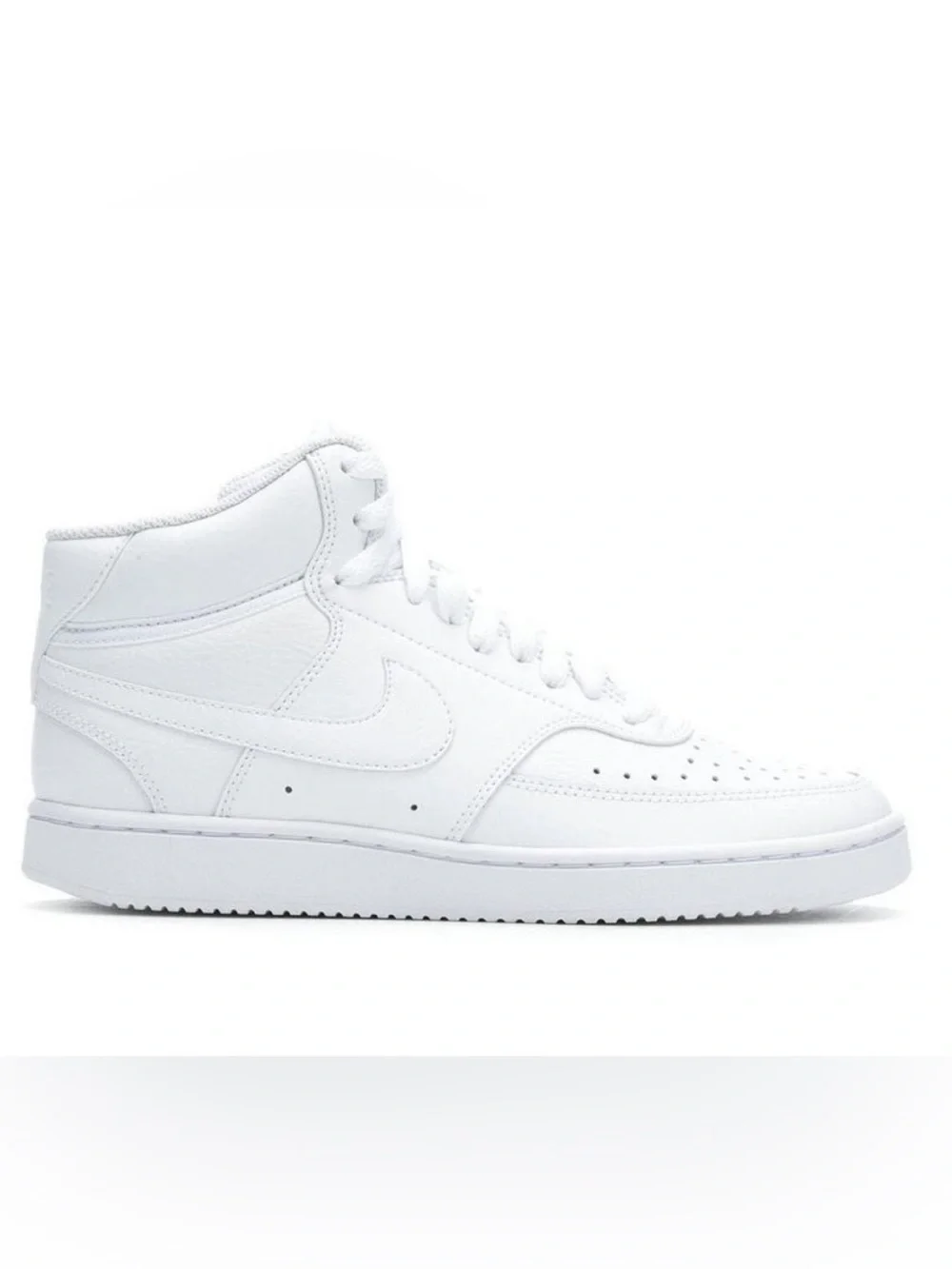 Nike Women’s Court Vision Mid All-White Sneaker
